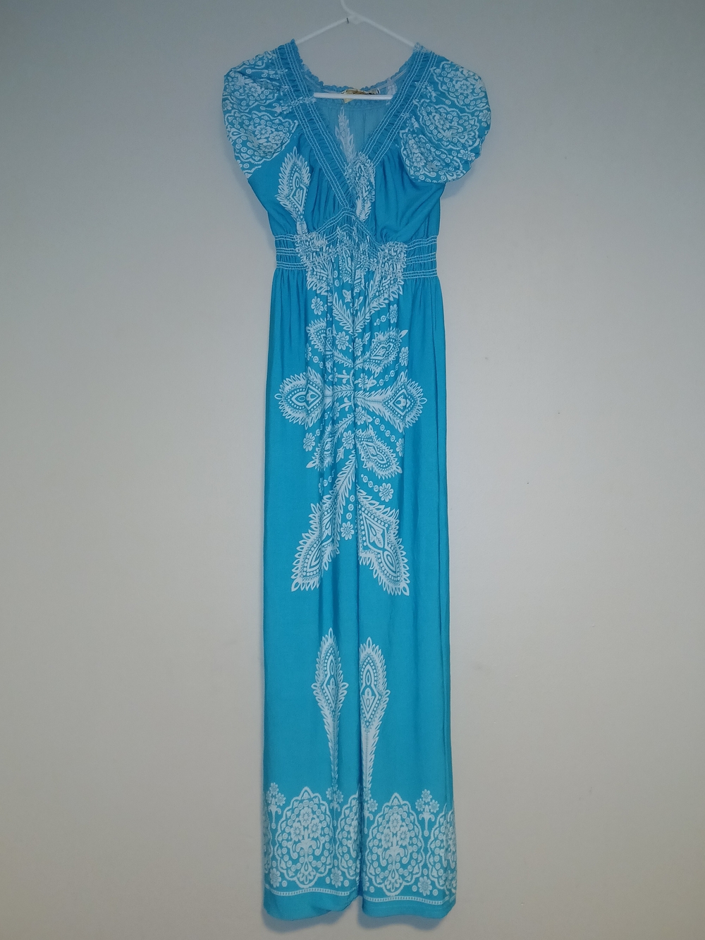 Blue Embroidered Maxi Dress - Women - Jessica Taylor NYC
